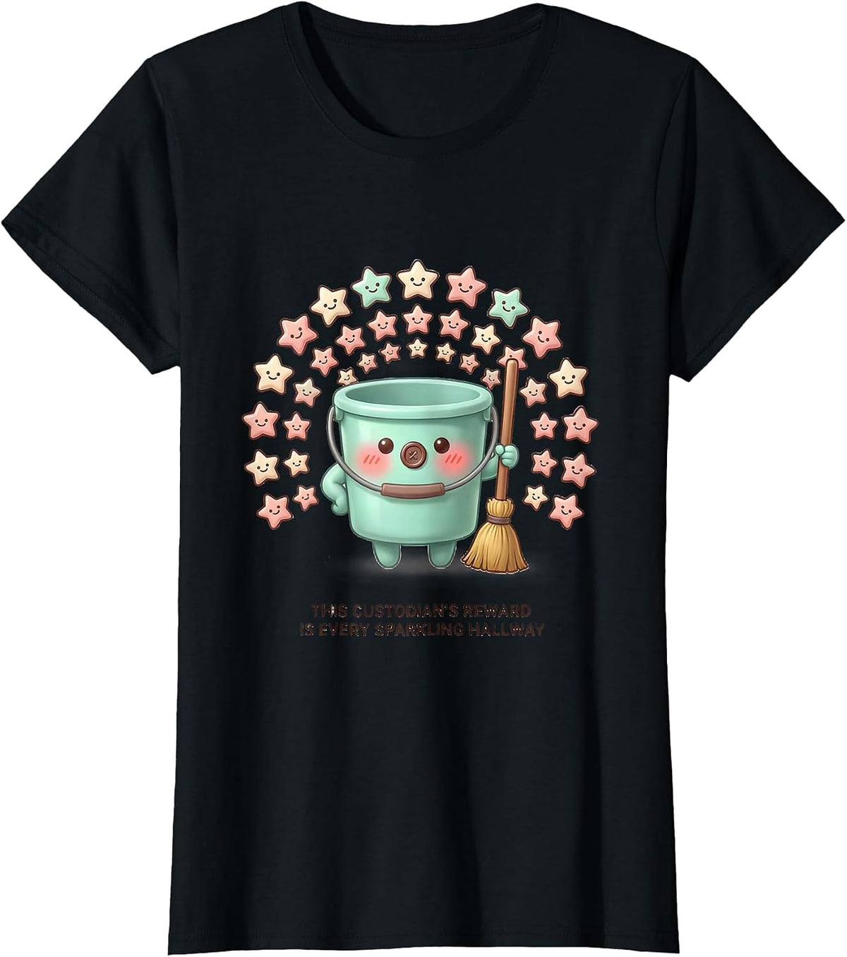 This Custodian's Reward Is Every Sparkling Hallway Funny T-Shirt - Black