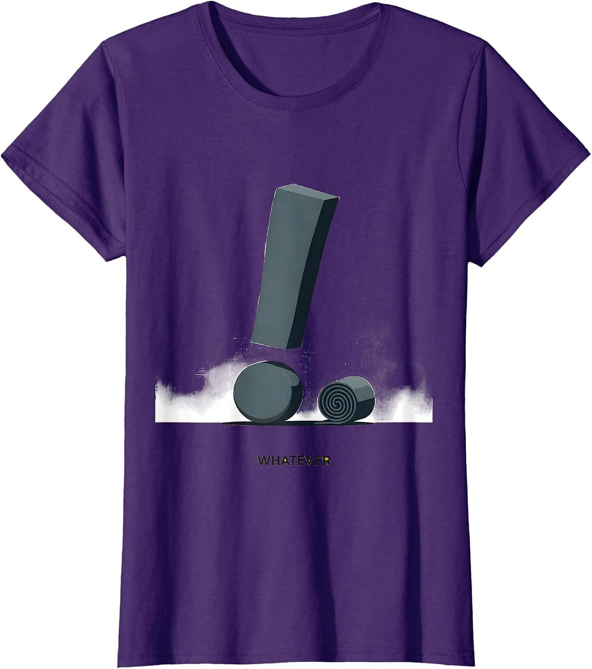 Women's Whatever Editorial Conceptual Grammar Police Humor T-Shirt - Purple