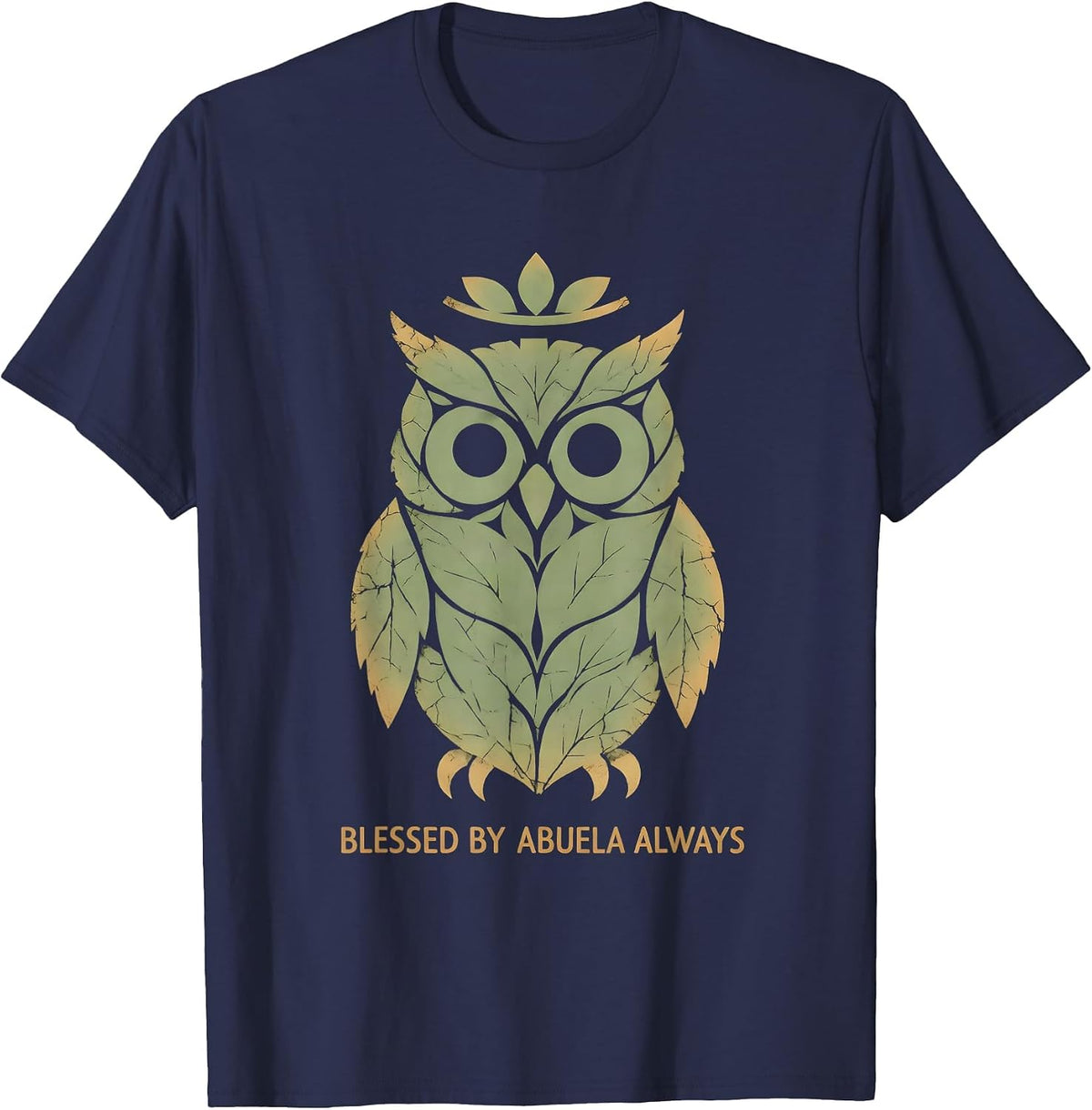 Blessed by Abuela Always Mexican Heritage Design T-Shirt - Navy Blue