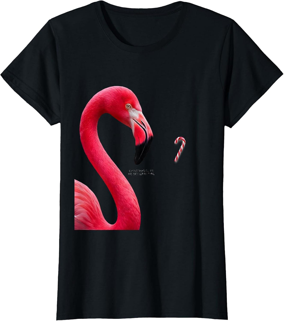 Women's Christmas Suits Me Better In Pink Funny Flamingo Christmas T-Shirt - Black