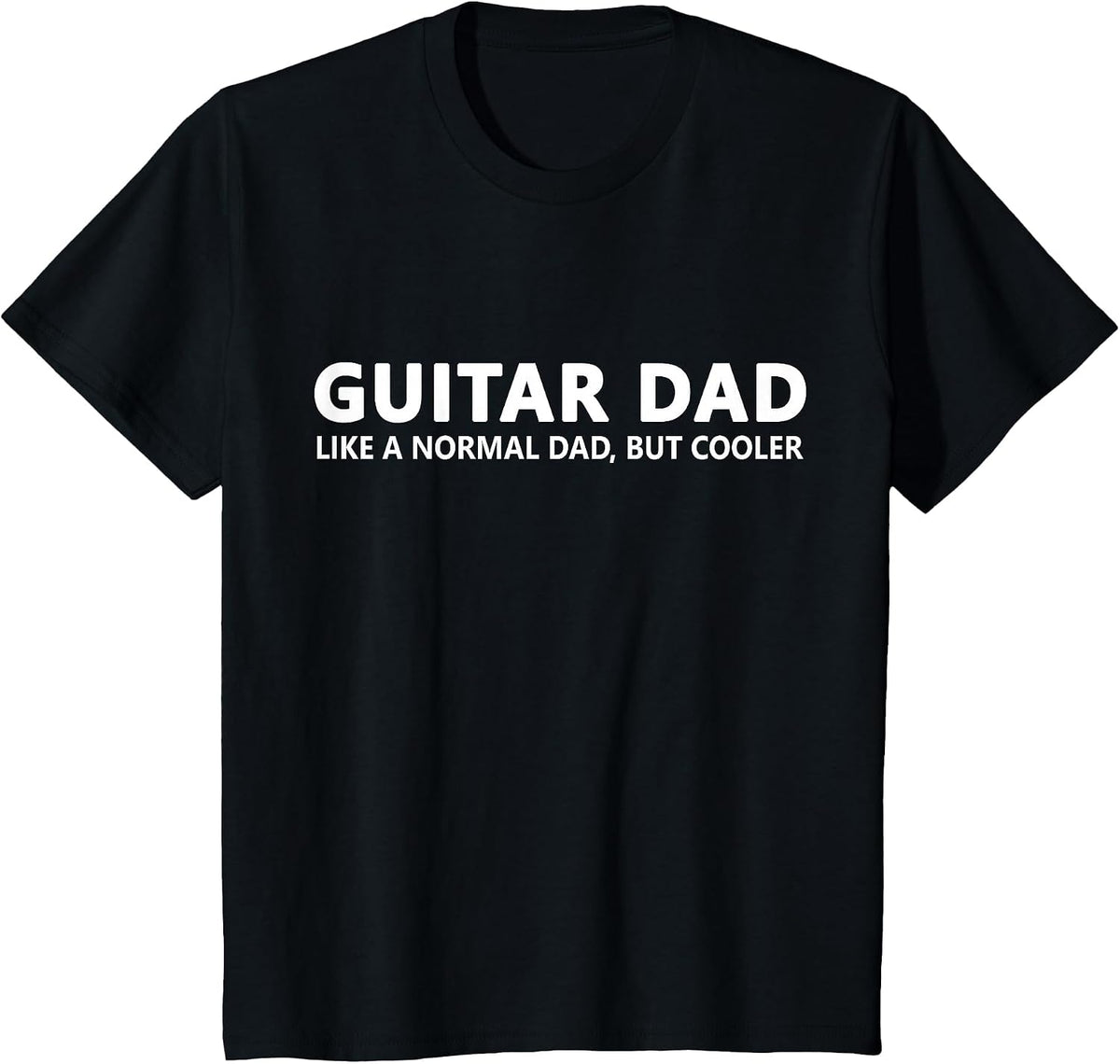 Guitar Father Guitar Dad T-Shirt - Black