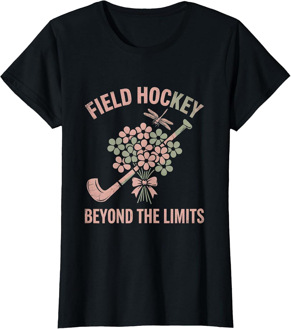 Field Hockey Beyond The Limits Athlete Design T-Shirt - Black