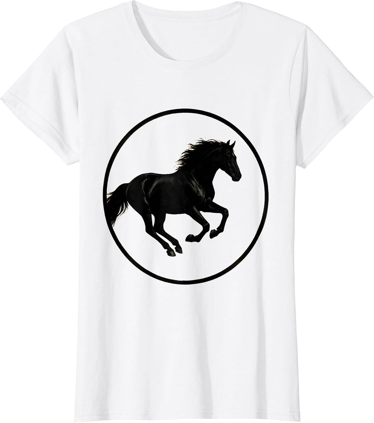 Racing Horse Hooves Lifting Off Ground Graphic T-Shirt - White