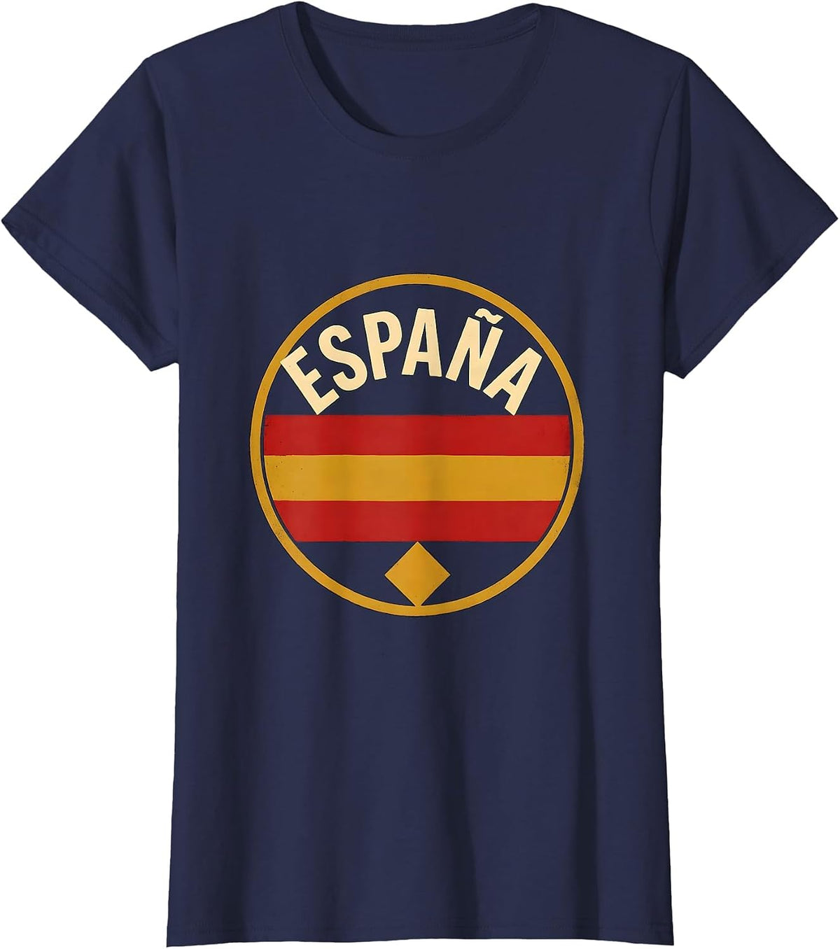 Women's España Patriotic Spanish National Pride Souvenir T-Shirt - Navy Blue