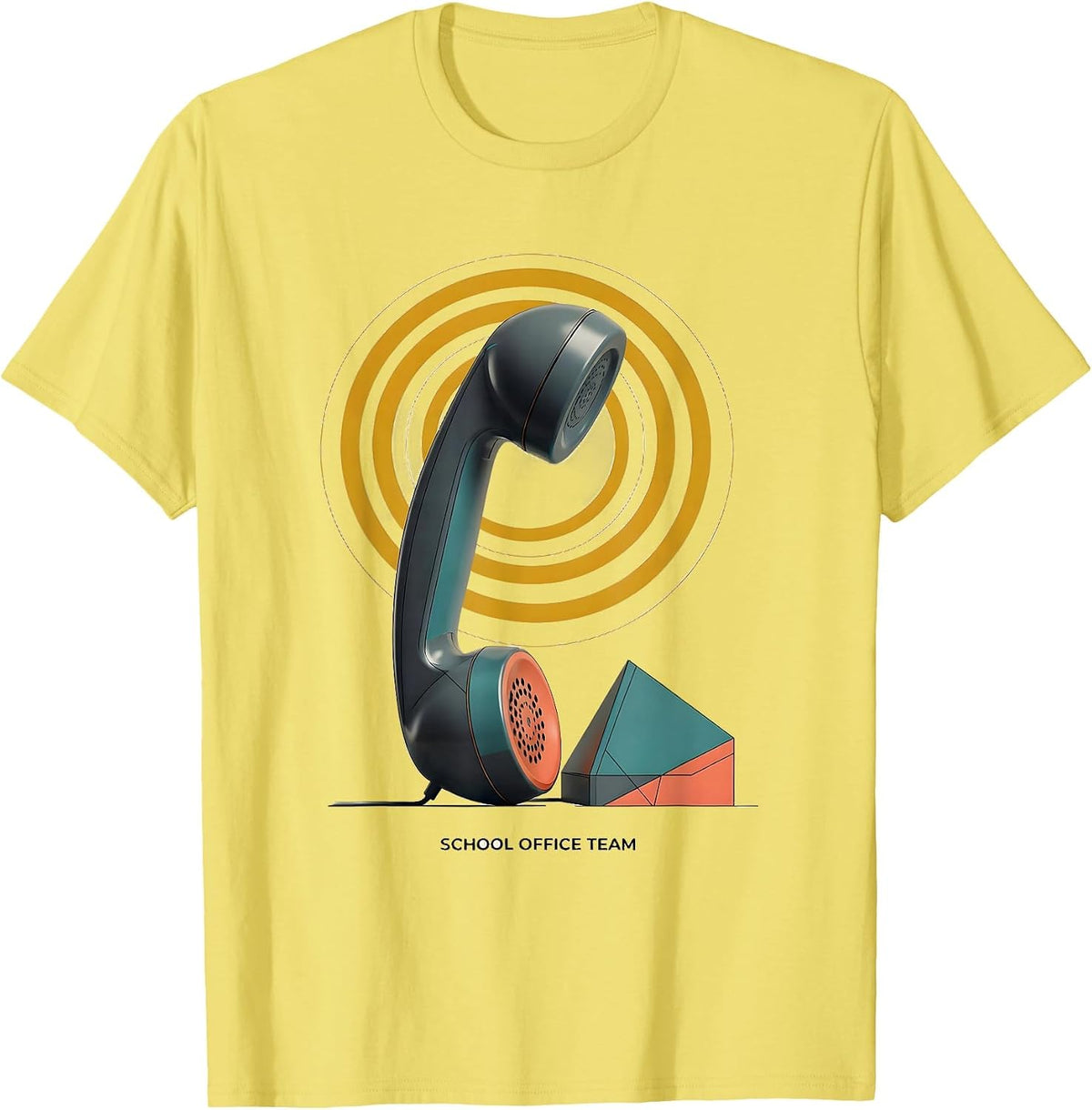 Men's School Office Team Midcentury Modern Admin Appreciation T-Shirt - Lemon Yellow