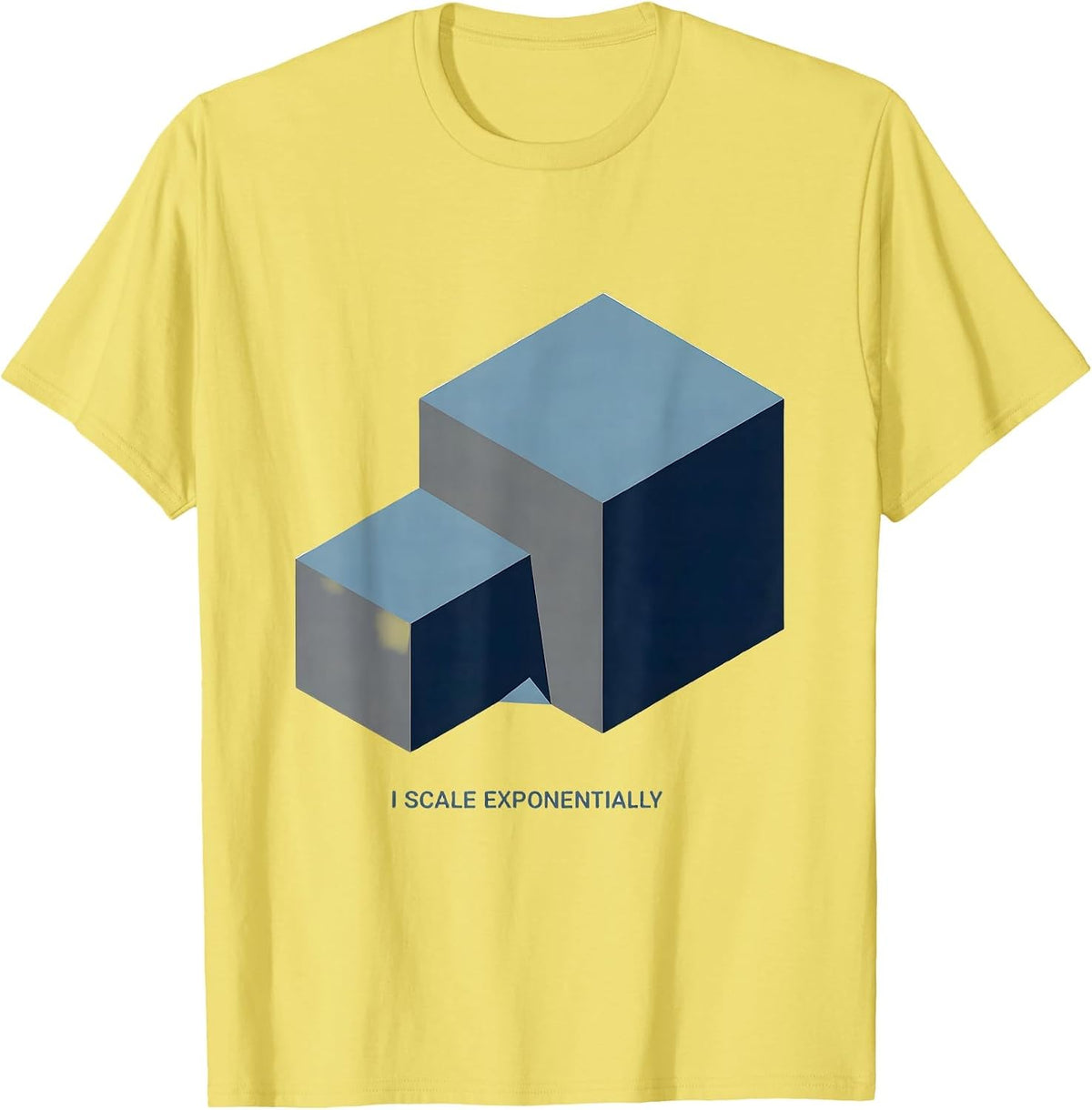 Men's I Scale Exponentially Funny Math Teacher Gift Nerd Humor T-Shirt - Lemon Yellow