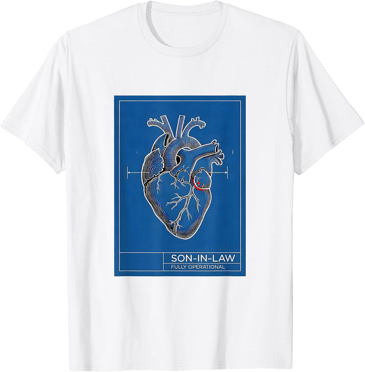 Men's Son-In-Law Fully Operational Technical Blueprint Funny T-Shirt - White