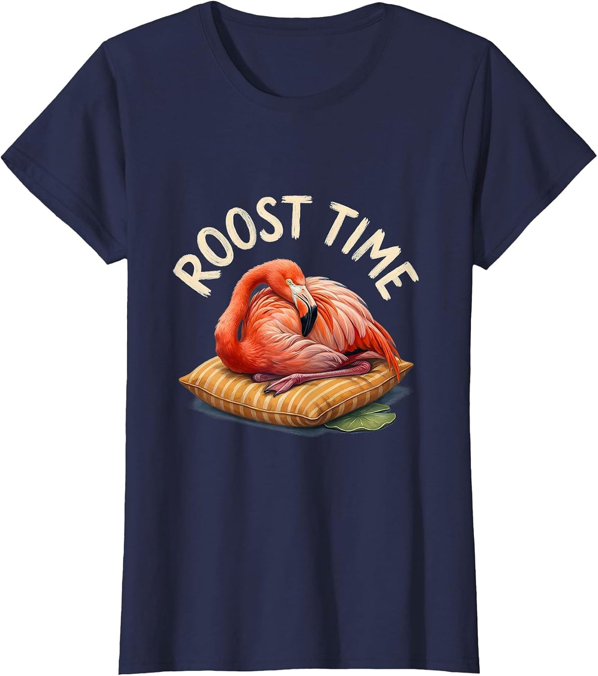 Women's Roost Time Storybook Flamingo Animal Official Sleepshirt T-Shirt - Navy Blue