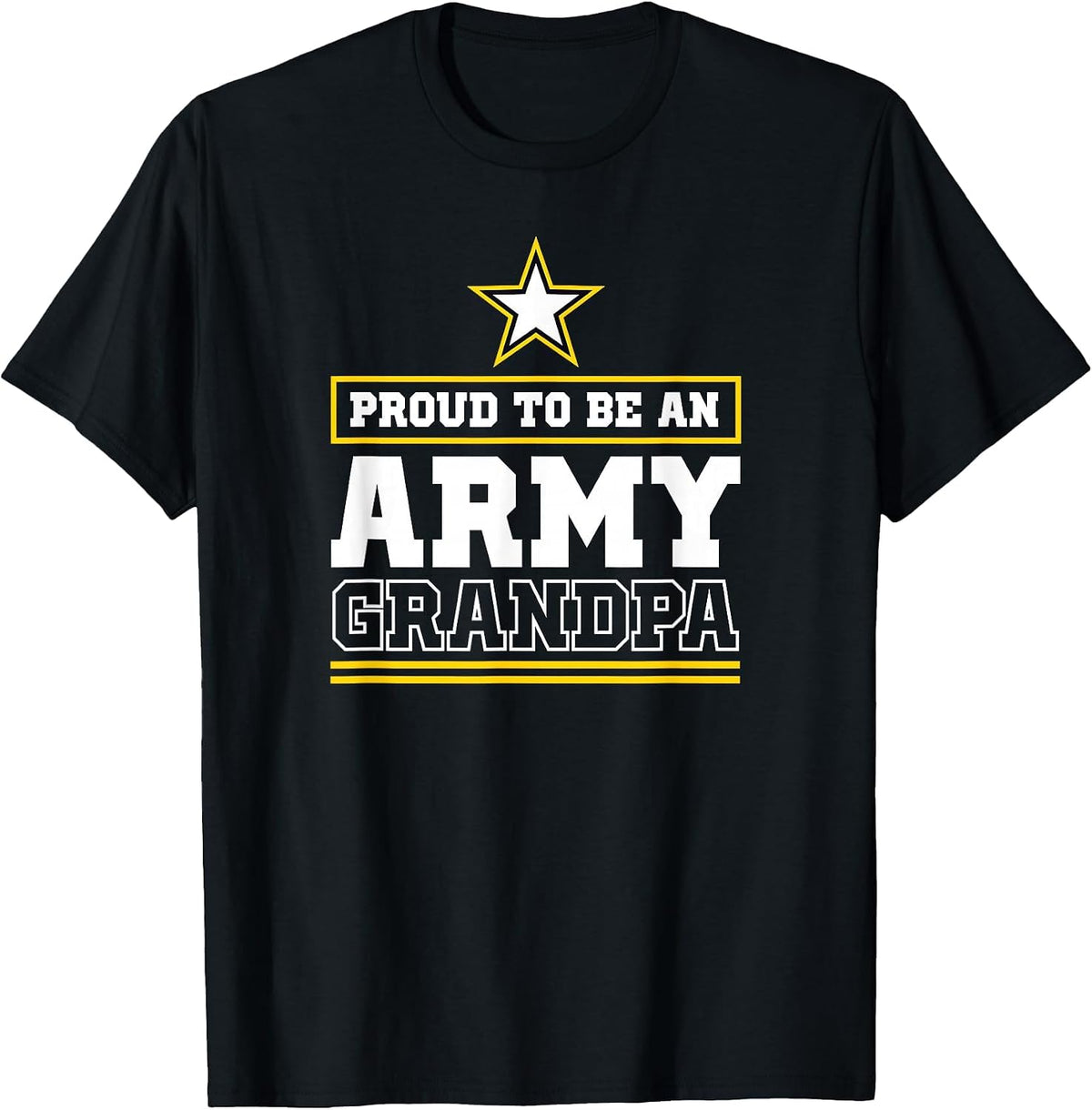 Men's Proud Army Grandpa T Shirt Proud to Be an Army Grandpa T-Shirt - Black