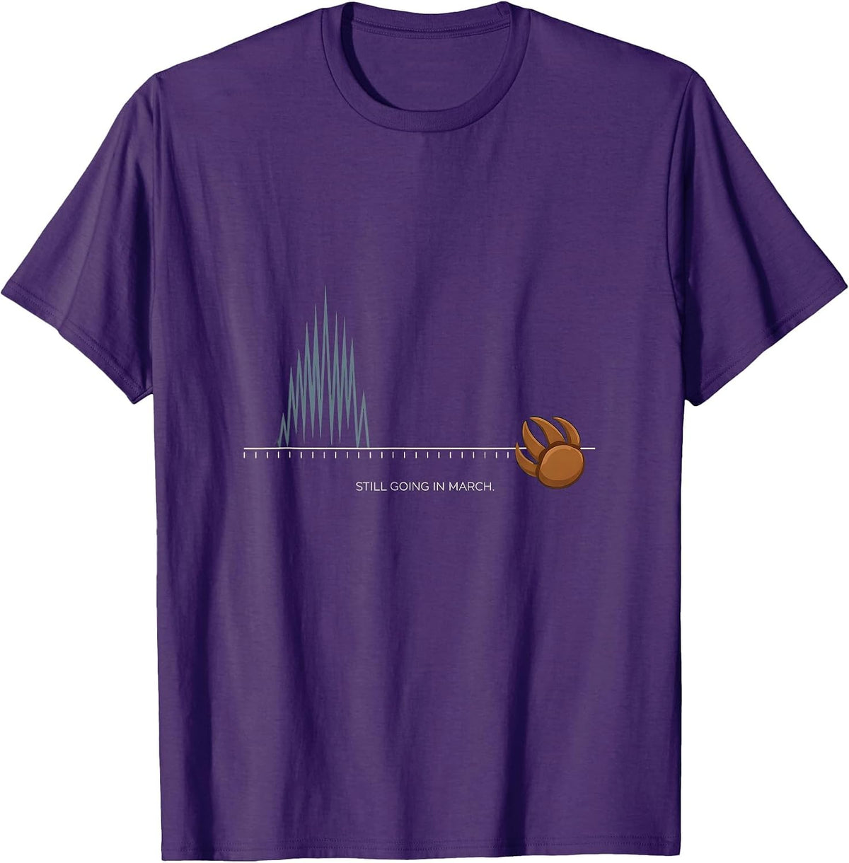 Still Going In March Funny Sloth New Year Resolution Humor T-Shirt - Purple