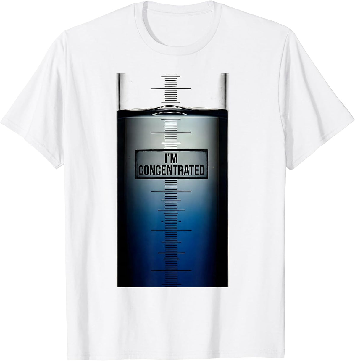 Men's I'm Concentrated Minimalist Chemistry Pun Science Teacher T-Shirt - White