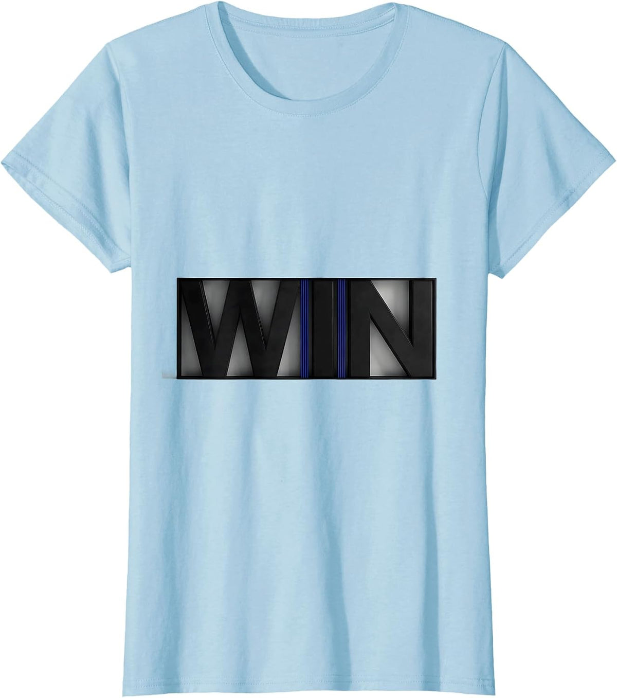 Women's W-I-N Funny Science Chemistry Nerd Humor Periodic Table Gift T-Shirt - Baby Blue