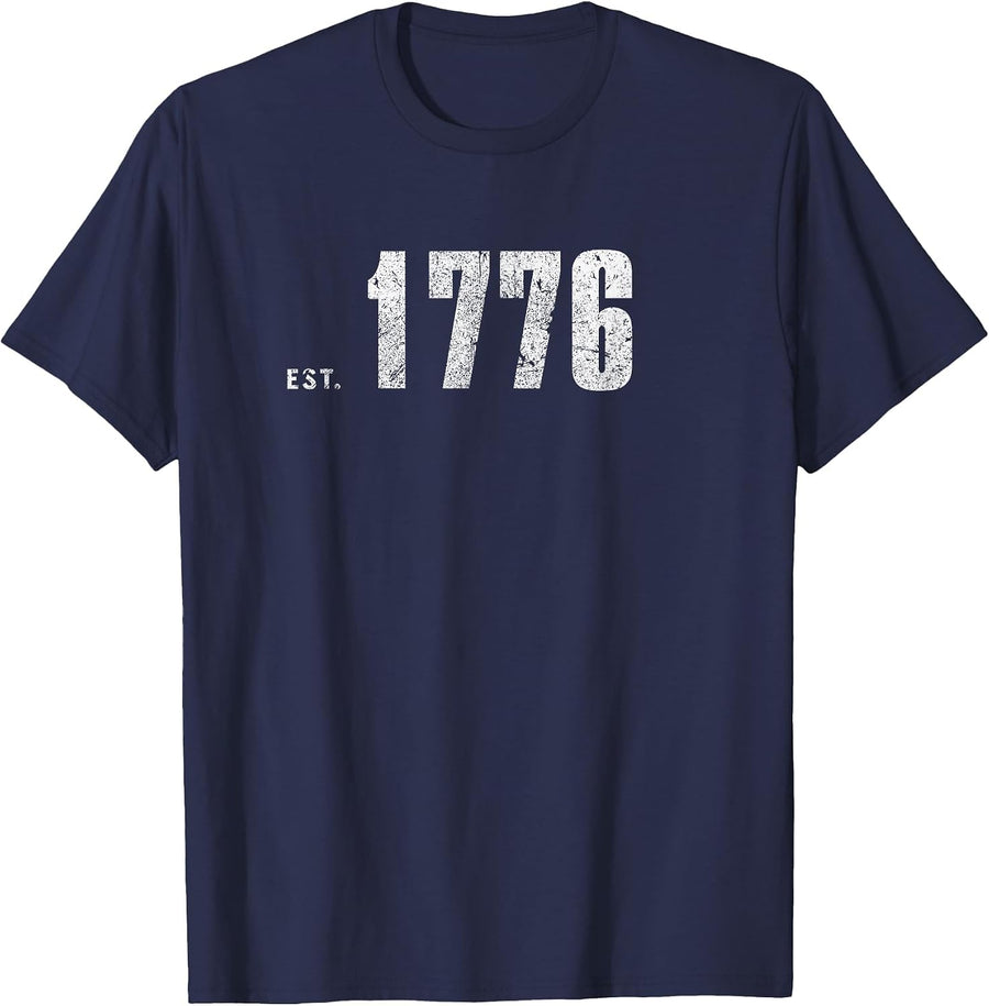 Established 1776 | Patriotic Independence Day - America USA T-Shirt - Navy Blue