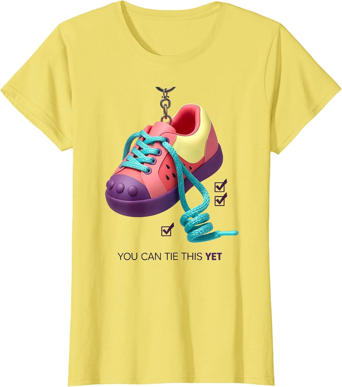 You Can Tie This Yet Growth Mindset Teacher Motivational T-Shirt - Lemon Yellow