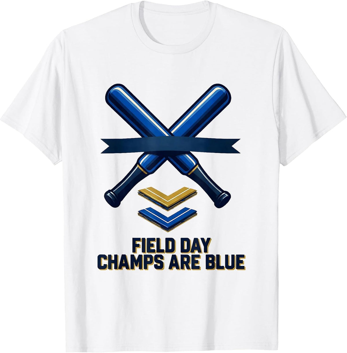 Men's Field Day Champs Are Blue Sports School Spirit Kids Teacher T-Shirt - White