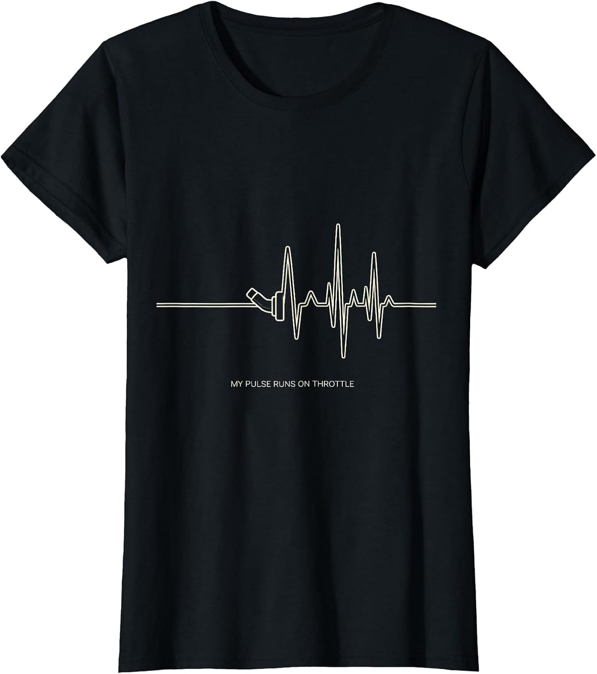My Pulse Runs On Throttle Funny Car Guy Auto Mechanic Humor T-Shirt - Black