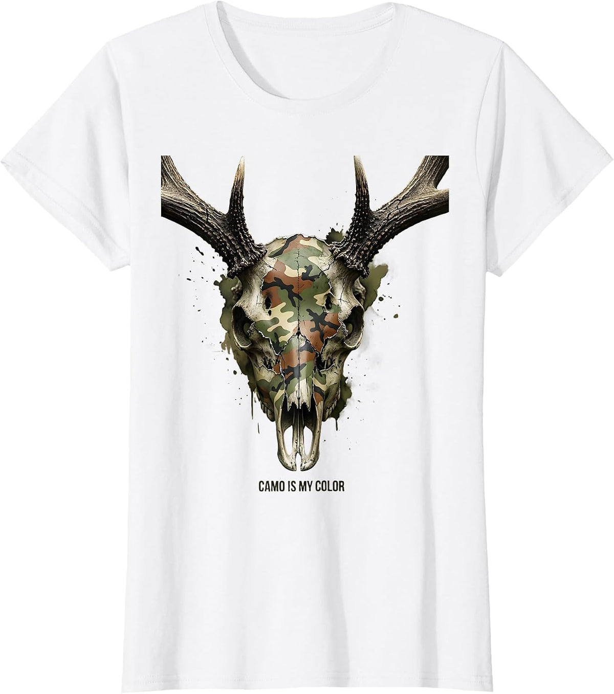 Camo Is My Color Hunting Design T-Shirt - White
