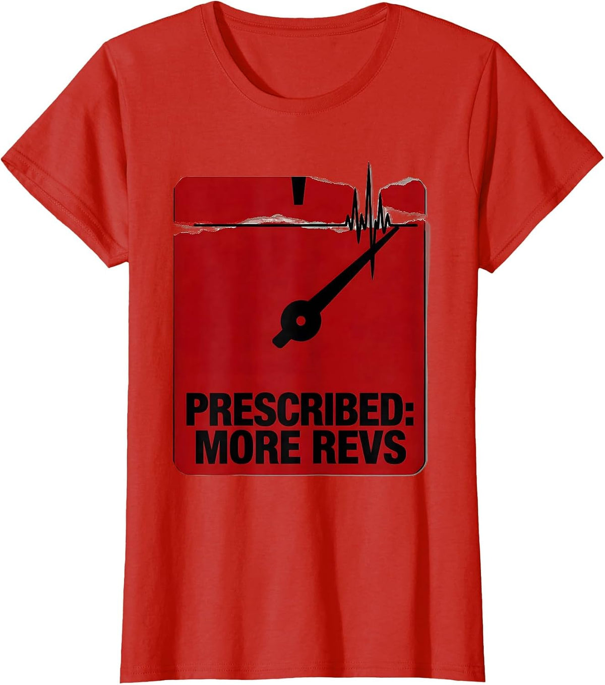 Women's More Revs Funny Car Guy Auto Mechanic Racing Enthusiast T-Shirt - Red