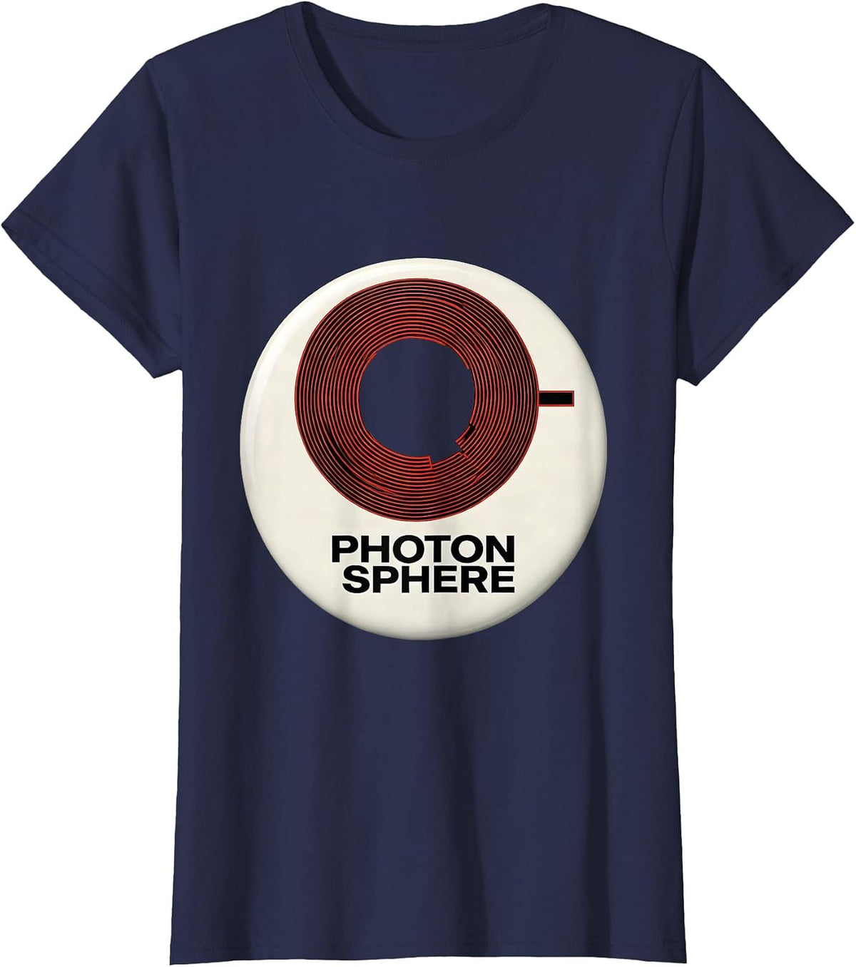 Women's Photon Sphere Swiss International Astrophysics Enthusiast T-Shirt - Navy Blue