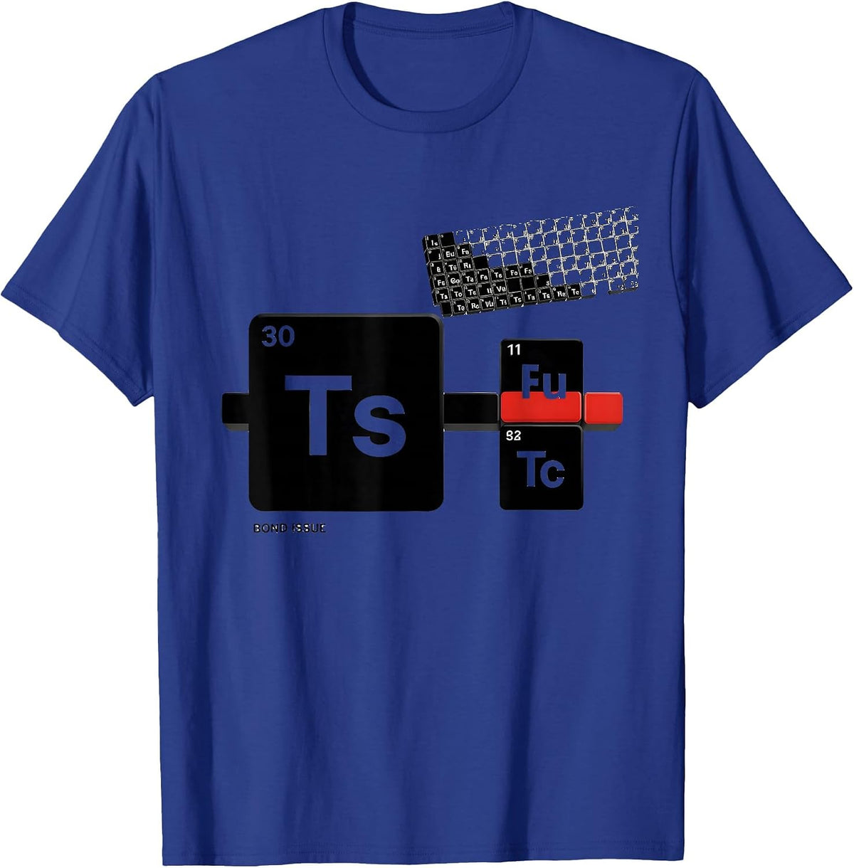 Men's Bond Issue Funny Chemistry Science Nerd Humor T-Shirt - Royal Blue
