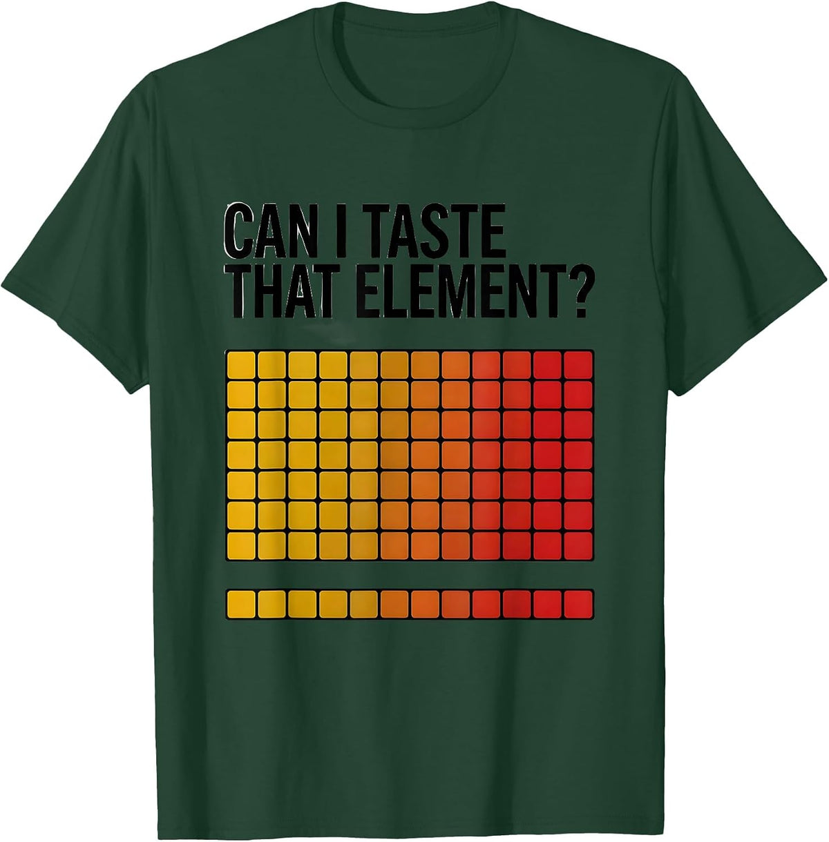 Men's Can I Taste That Element Funny Periodic Table Science T-Shirt - Dark Green