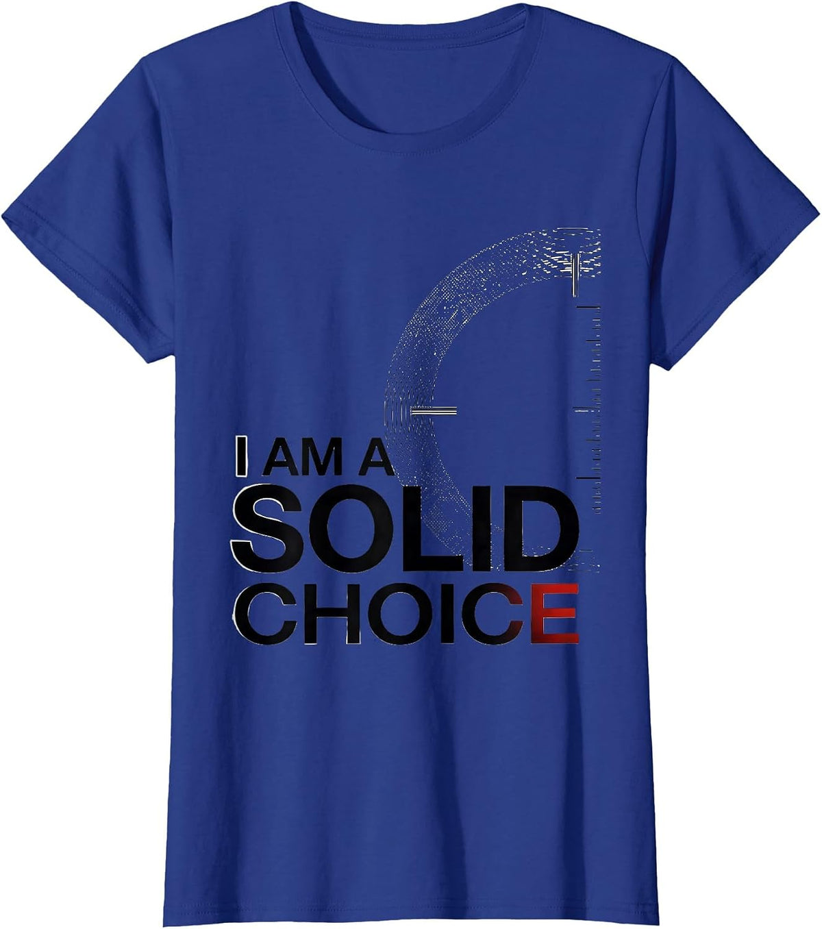 Women's I Am A Solid Choice Funny Science Nerd Periodic Table Gift T-Shirt - Royal Blue