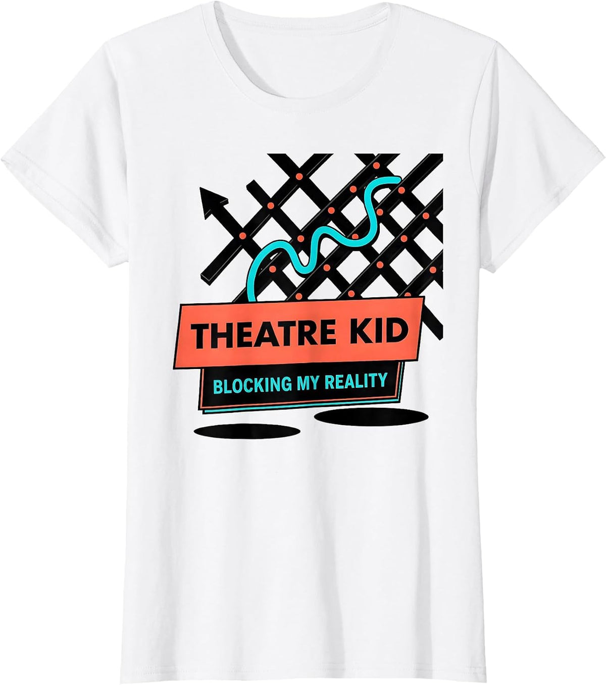 Theatre Kid Blocking My Reality Funny Musical Theatre Fandom T-Shirt - White