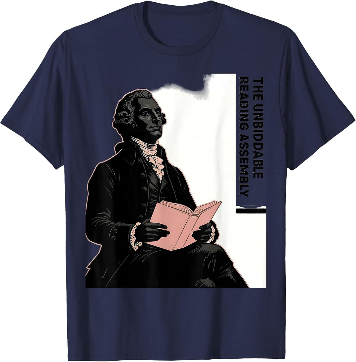 Men's The Unbiddable Reading Assembly Funny Jane Austen Book Lover T-Shirt - Navy Blue