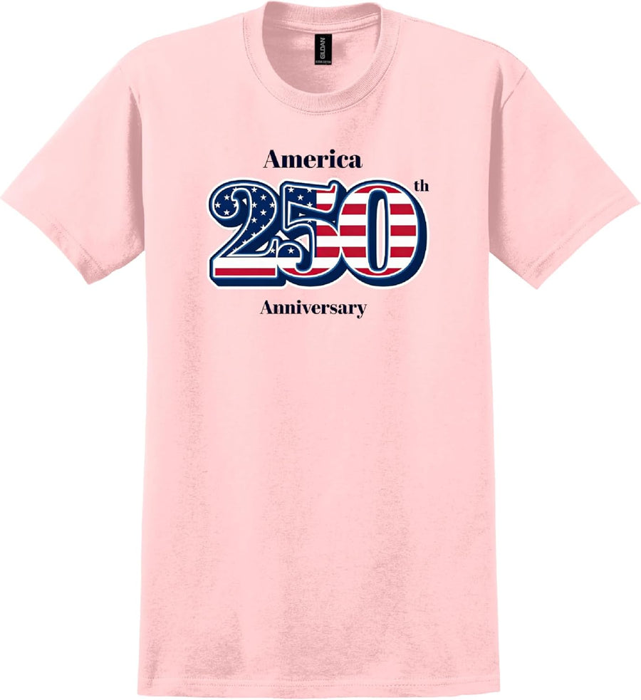 America 250th Anniversary/President Day/America/Unisex Short Sleeve Cotton T-Shirts - Lightpink