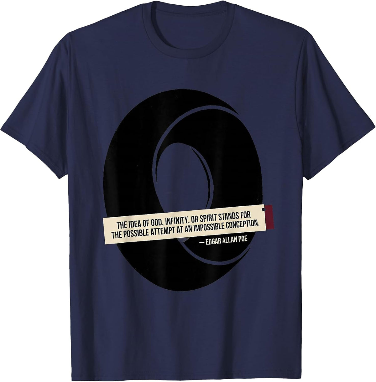 Men's The Idea of God Impossible Conception Edgar Allan Poe T-Shirt - Navy Blue