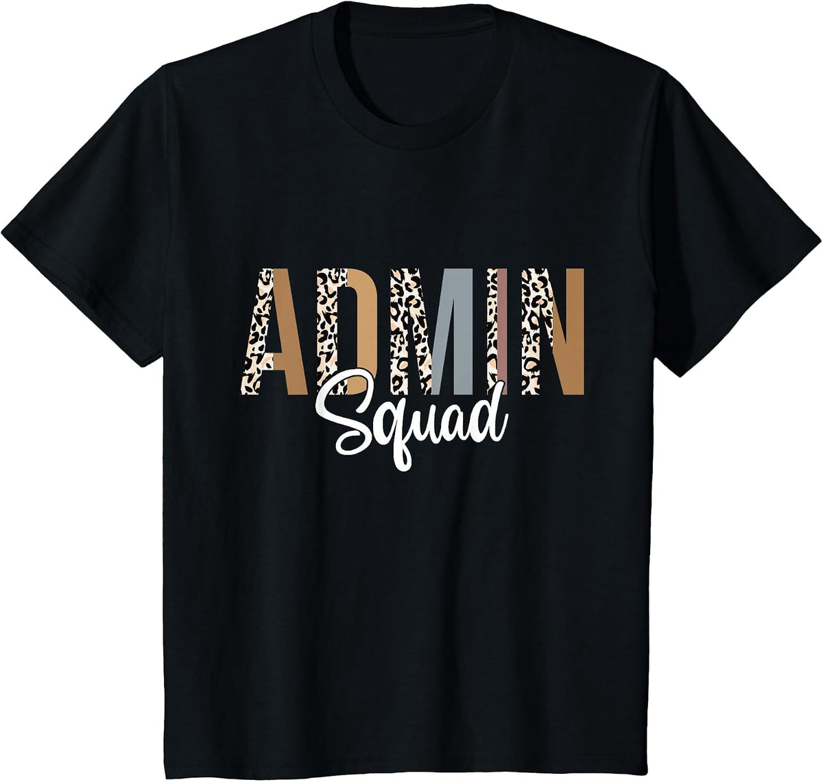 Admin Squad School Admin Assistant Principal Administrator T-Shirt - Black