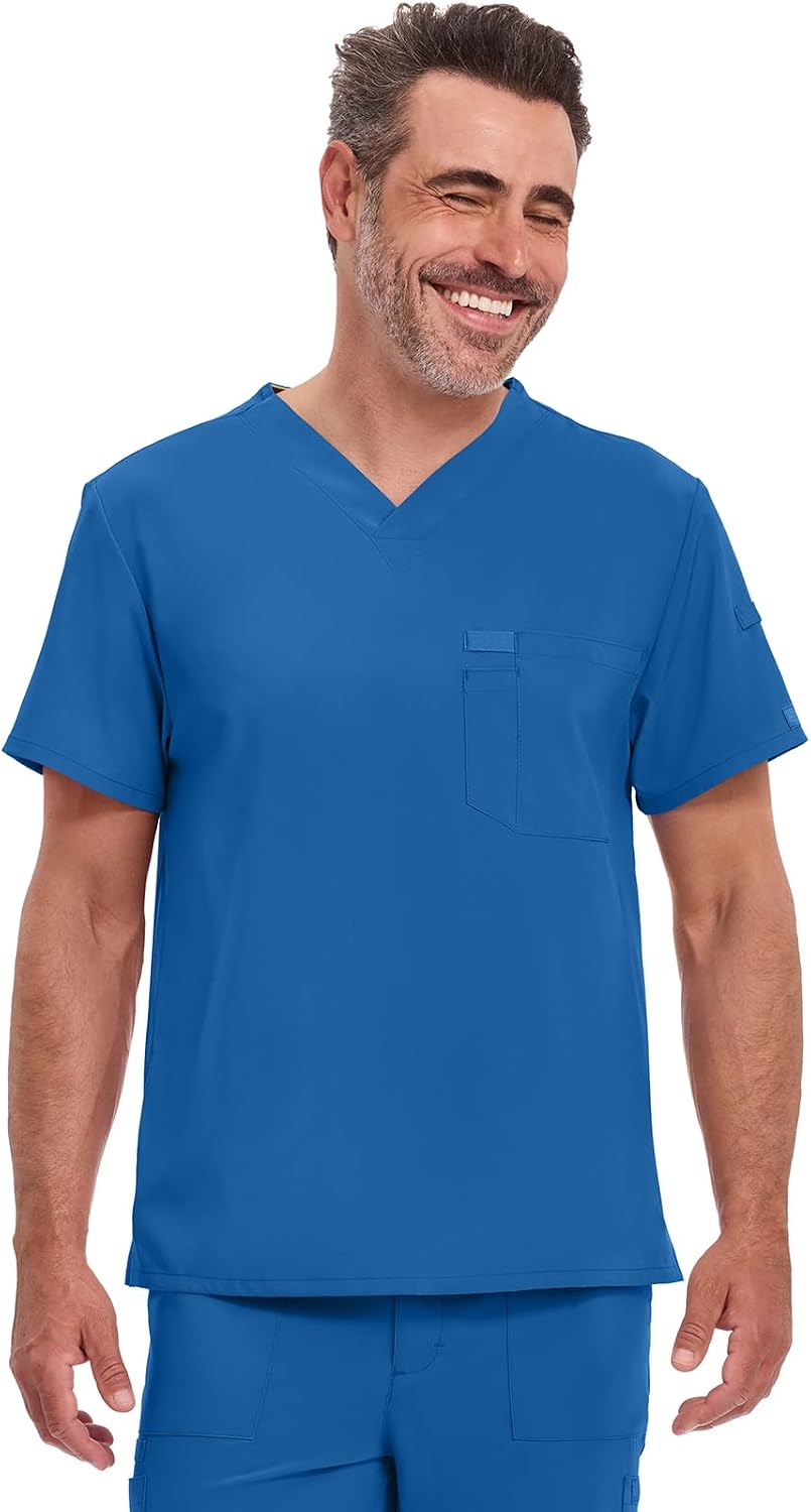 Dickies EDS Essentials Scrub Top for Men V-Neck Design - Royal
