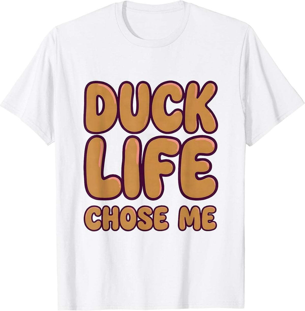 Men's Duck Life Chose Me Funny Duck Lover Design T-Shirt - White