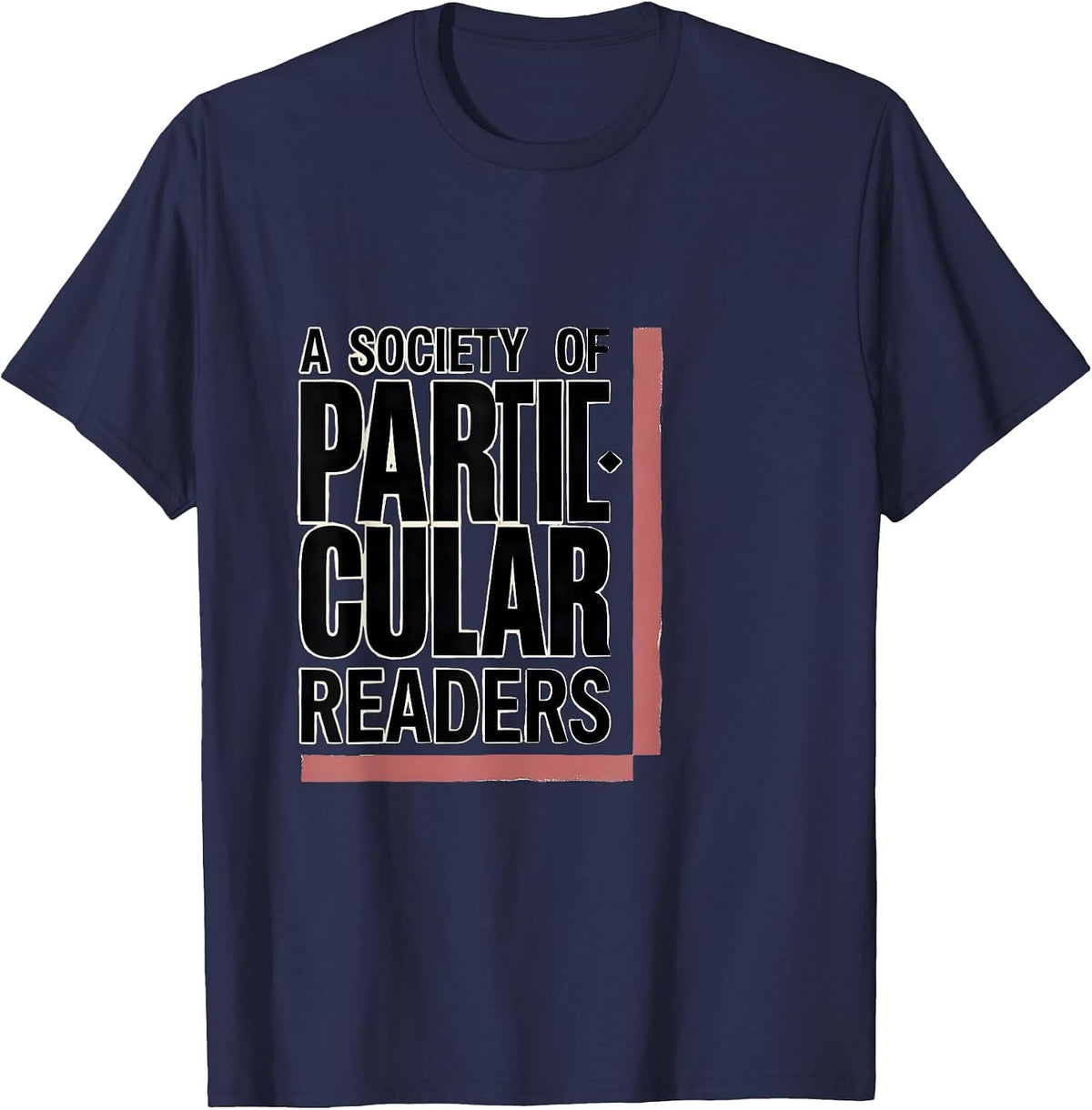 Men's A Society Of Particular Readers Literary Jane Austen Book T-Shirt - Navy Blue