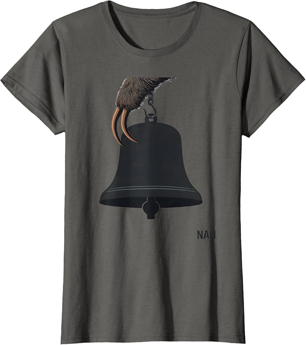 Women's Nah Editorial Conceptual Funny Sloth Lover Humor T-Shirt - Asphalt Grey