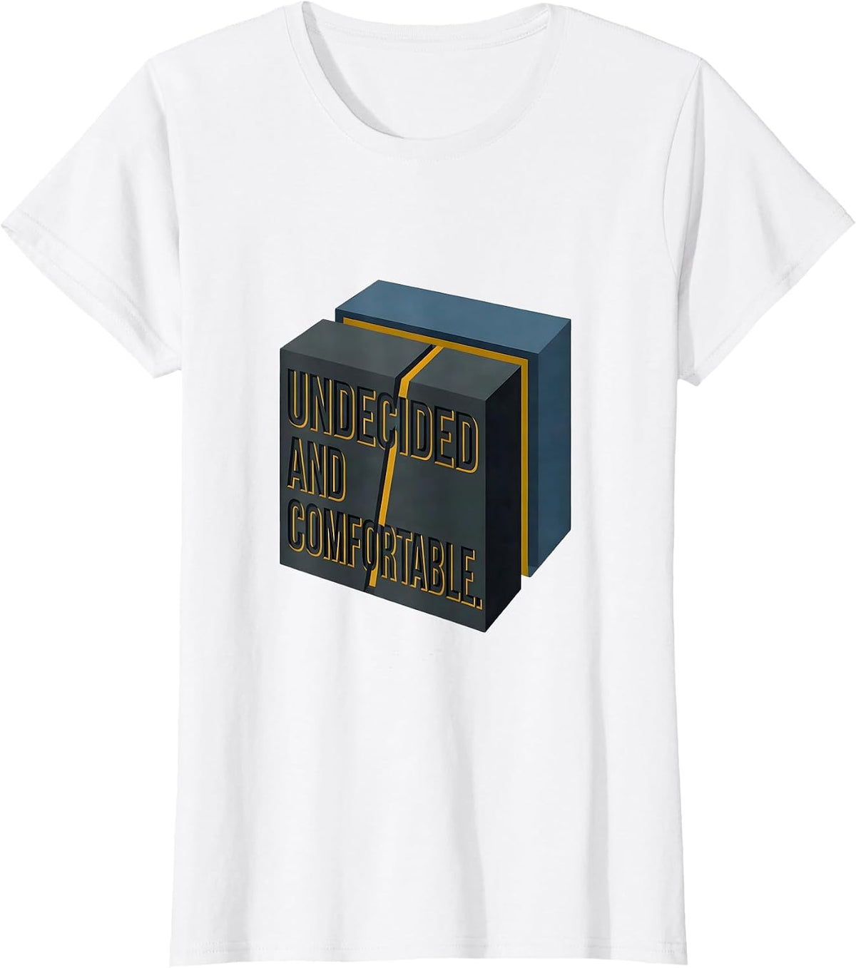 Women's Undecided And Comfortable Editorial Conceptual Quantum T-Shirt - White