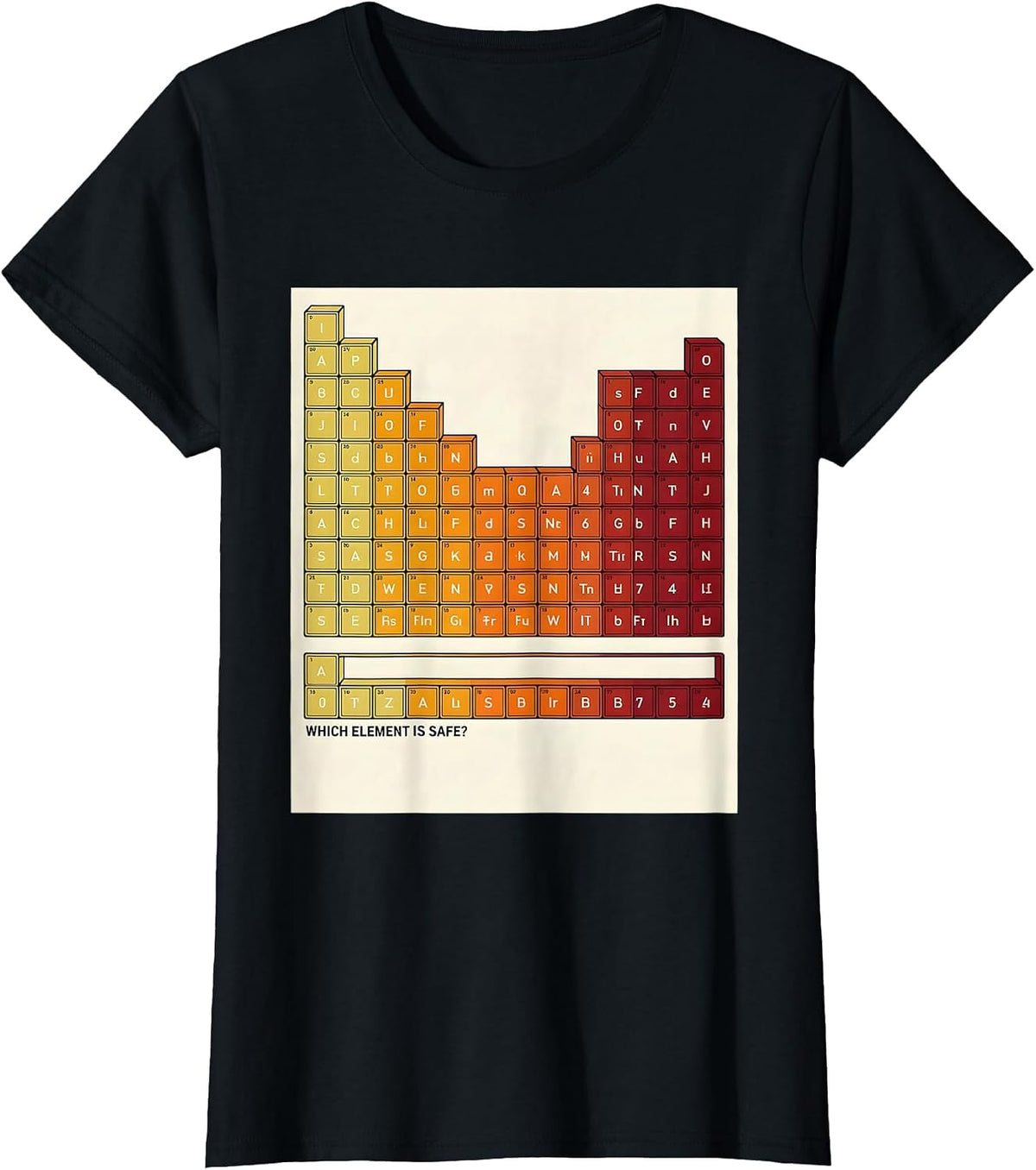 Which Element Is Safe? Funny Periodic Table Science Teacher T-Shirt - Black