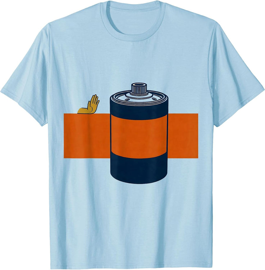 Men's Oil Filter Mechanic Work Humor Auto Repair T-Shirt - Baby Blue