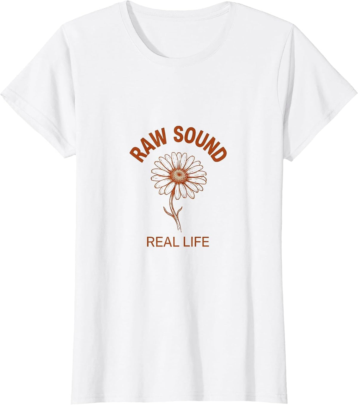 Raw Sound Real Life Grunge Music Design T-Shirt - White