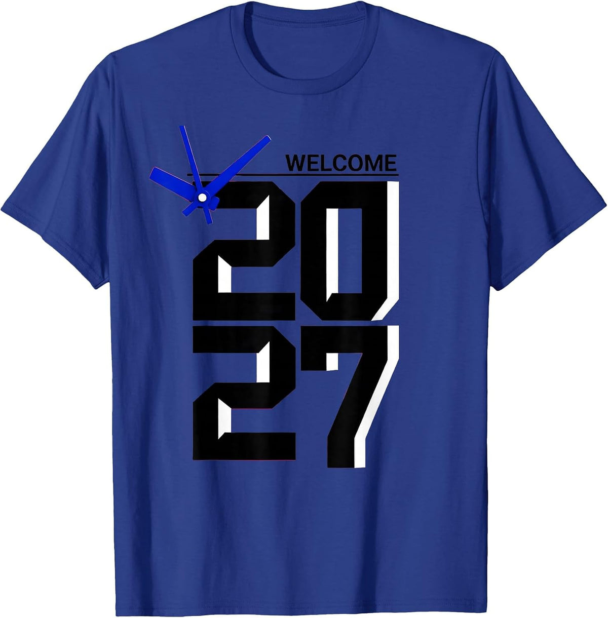 Men's Welcome, 2027 Swiss International Novelty Party Wear T-Shirt - Royal Blue