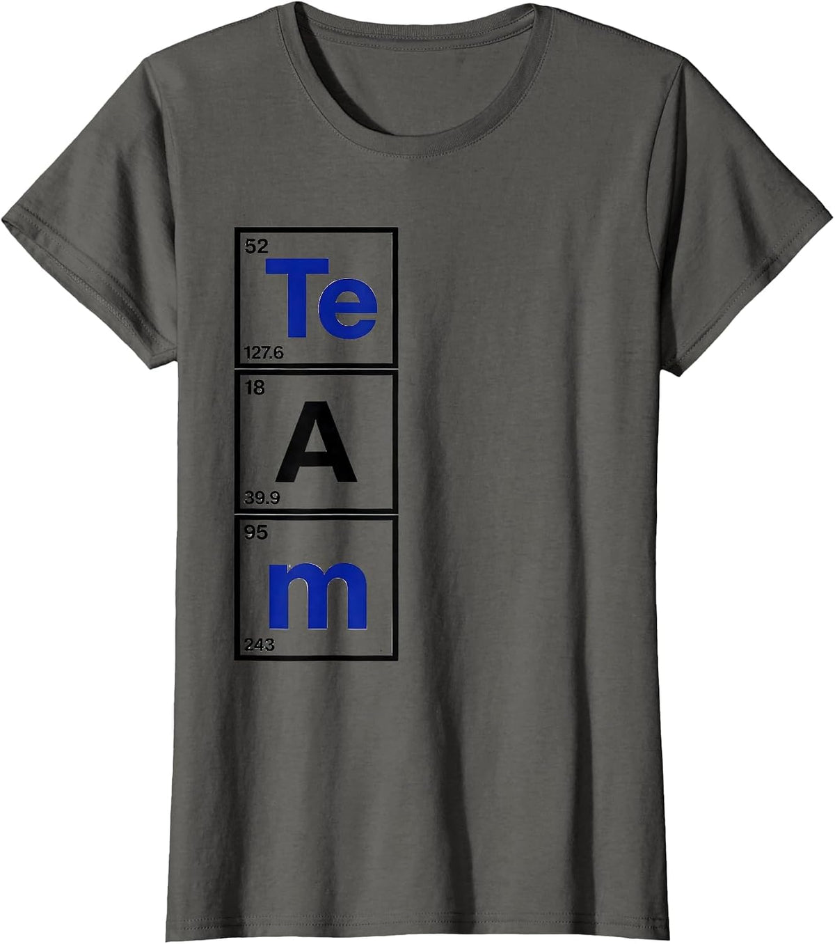 Women's TeAm Swiss International Periodic Table Chemistry Science T-Shirt - Asphalt Grey