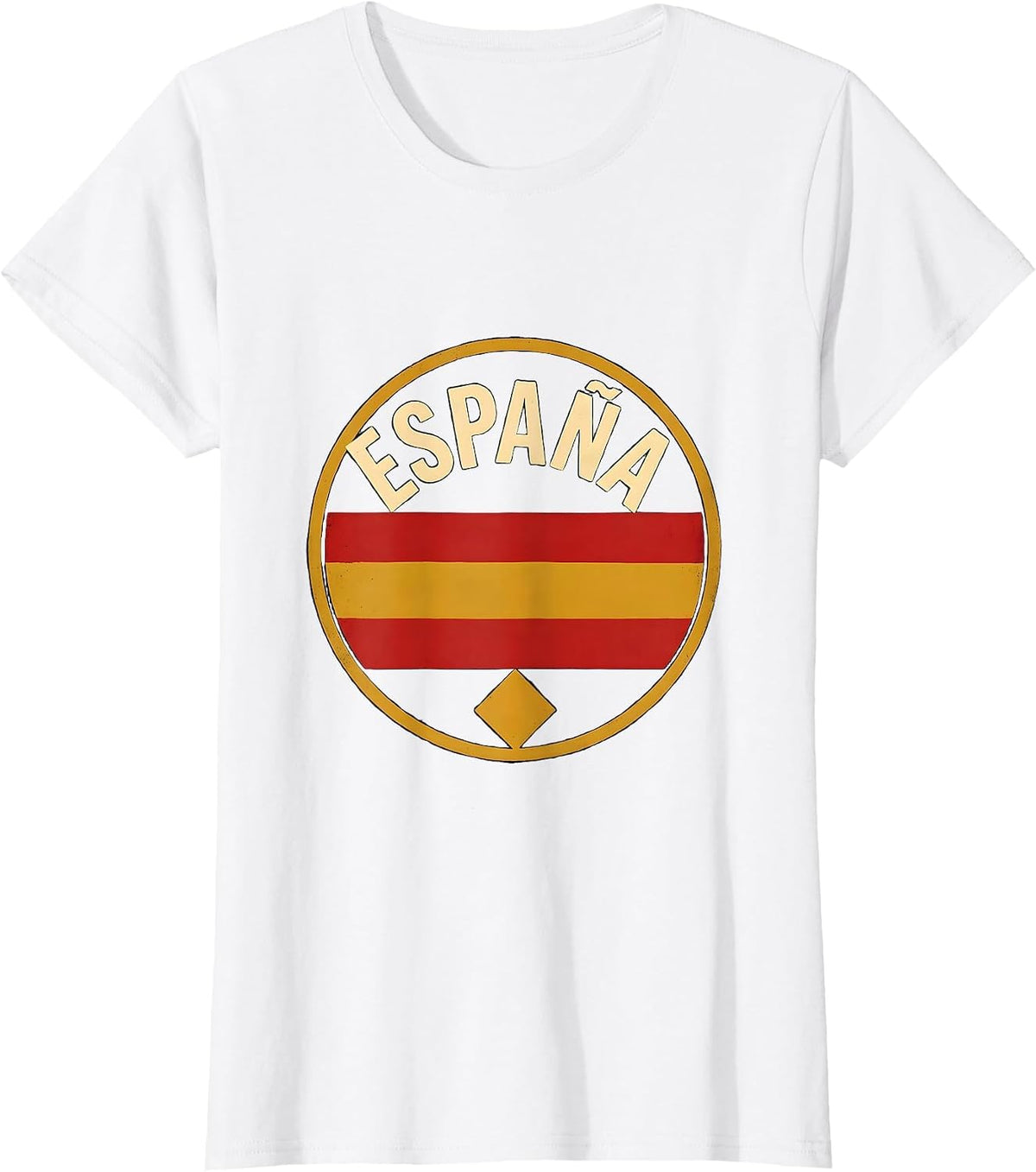 Women's España Patriotic Spanish National Pride Souvenir T-Shirt - White