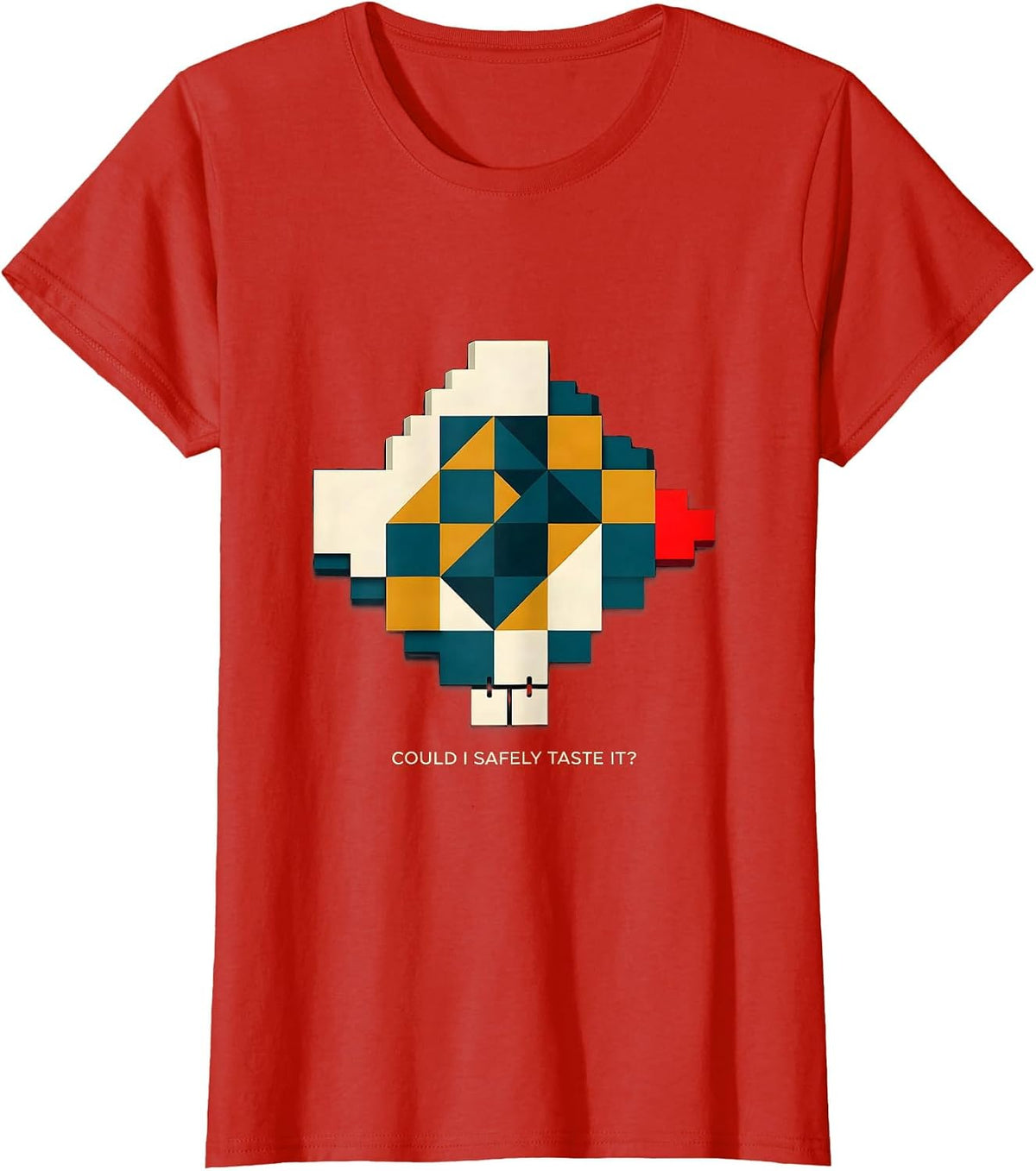 Could I Safely Taste It Funny Periodic Table Teacher Science T-Shirt - Red