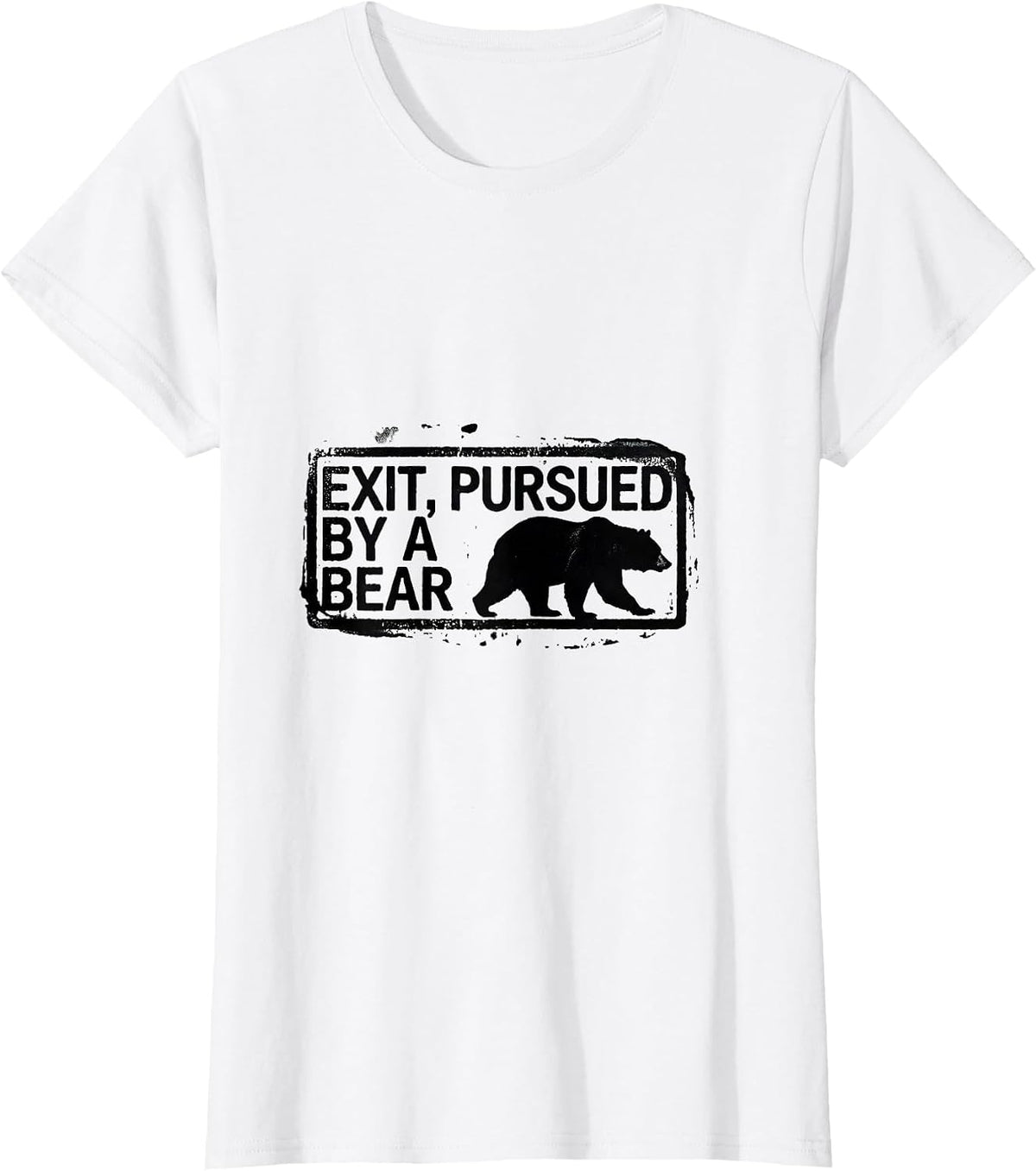 Exit Pursued By A Bear Funny Shakespeare Quote Literary T-Shirt - White