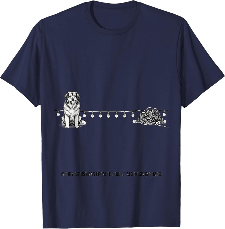 Merry Christmas From The Bulb I'm Not Giving Back Great T-Shirt - Navy Blue