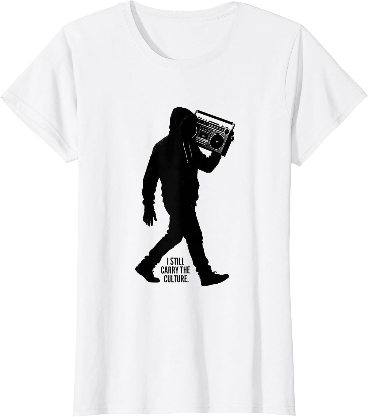 Women's I Still Carry The Culture Urban Nostalgic Hip Hop Rap T-Shirt - White