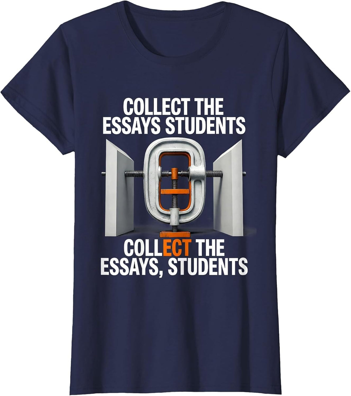 Women's Collect the essays students T-Shirt - Navy Blue