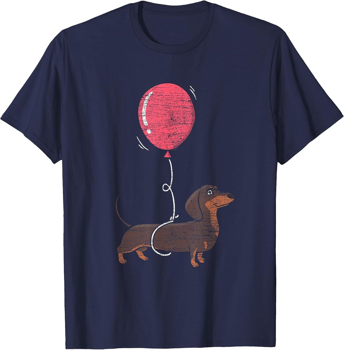 Balloon Dachshund T-Shirt - Navy Blue