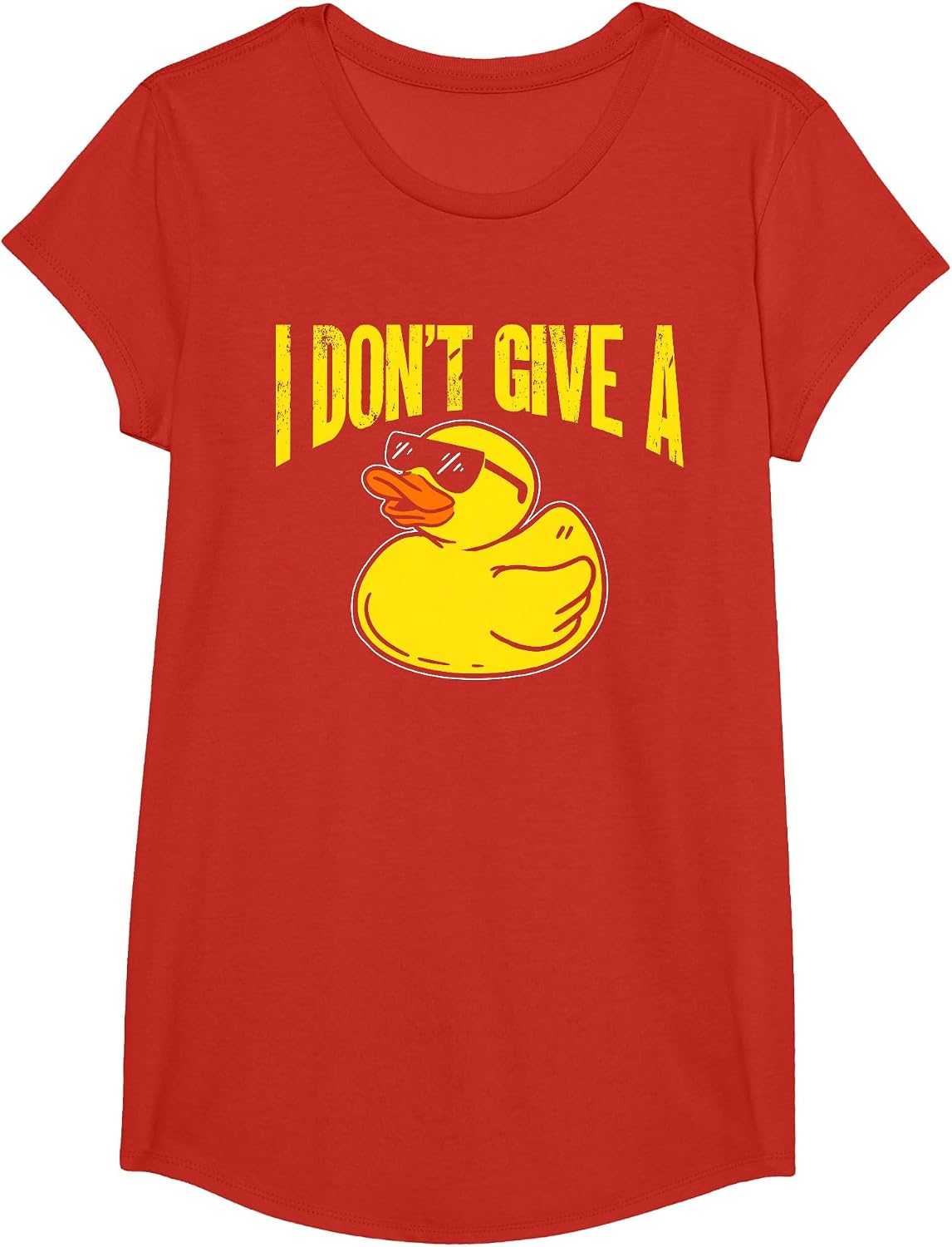Duck Lover Funny Ducks I Don't Give A Duck T-Shirt - Girls Red