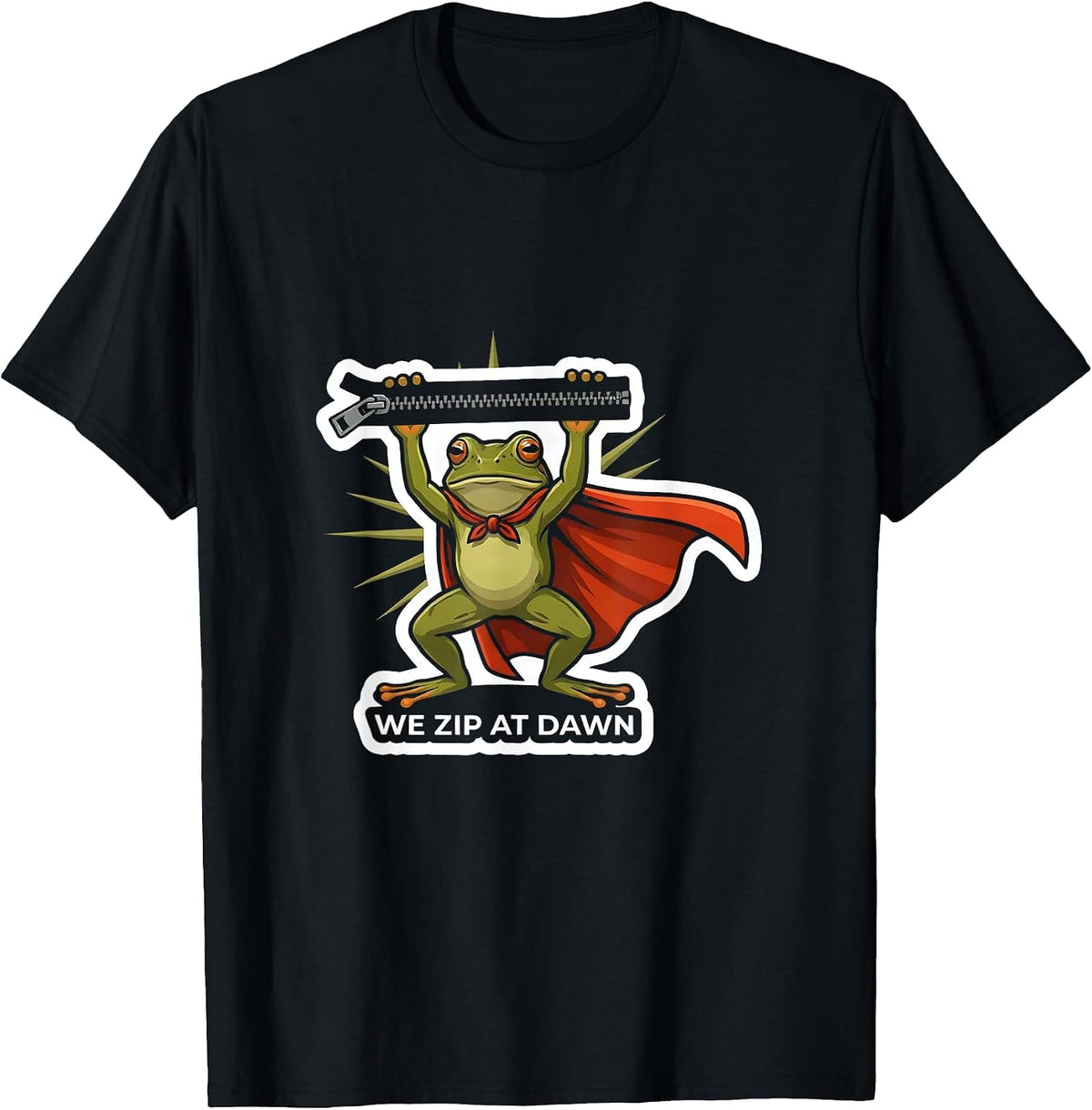 Men's We Zip At Dawn Funny Teacher Frog Back To School Gift T-Shirt - Black